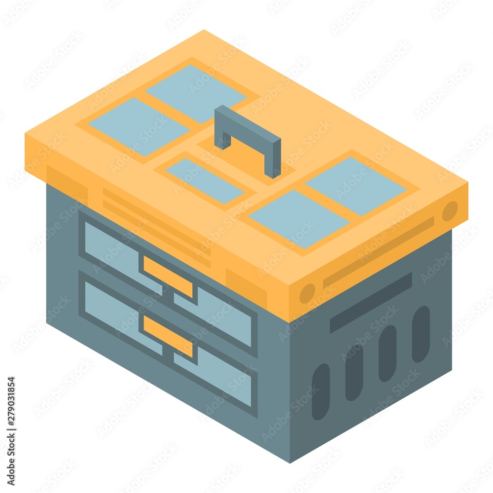 Tool box icon. Isometric of tool box vector icon for web design isolated on white background Tool box icon. Isometric of tool box vector icon for web design isolated on white background
