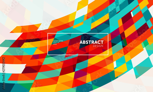 Abstract colorful background - geometric design elements