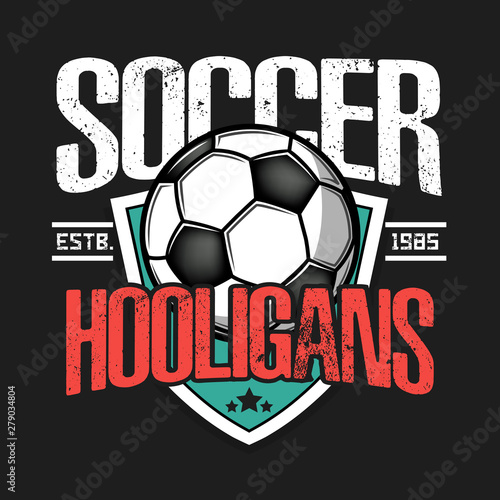 Soccer logo. Soccer hooligans spirit 