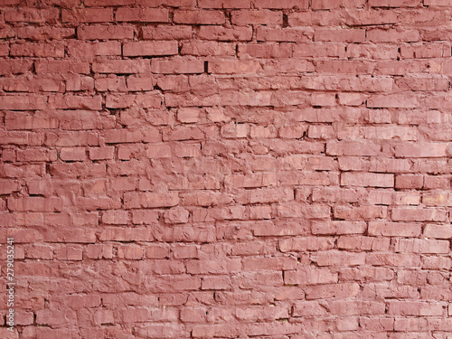 Old red brick wall for background design, banner and layout