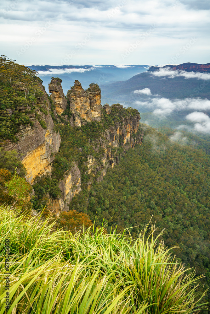 three sisters from echo point in the blue mountains national park, australia