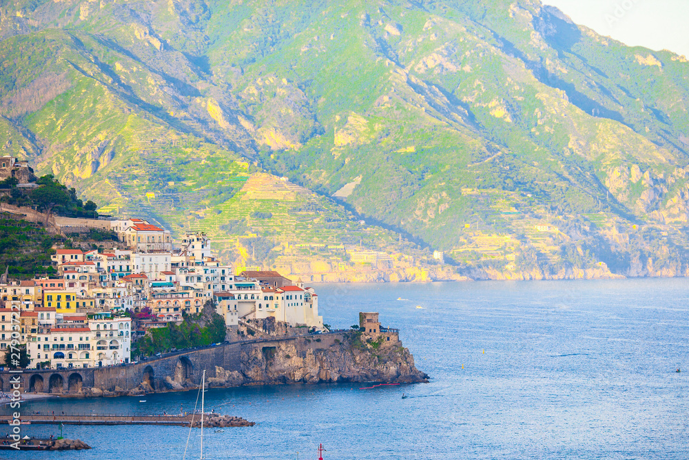 Beautiful coastal towns of Italy - scenic Amalfi village in Amalfi coast