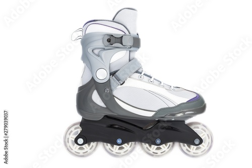 A rollerblade or inline skate