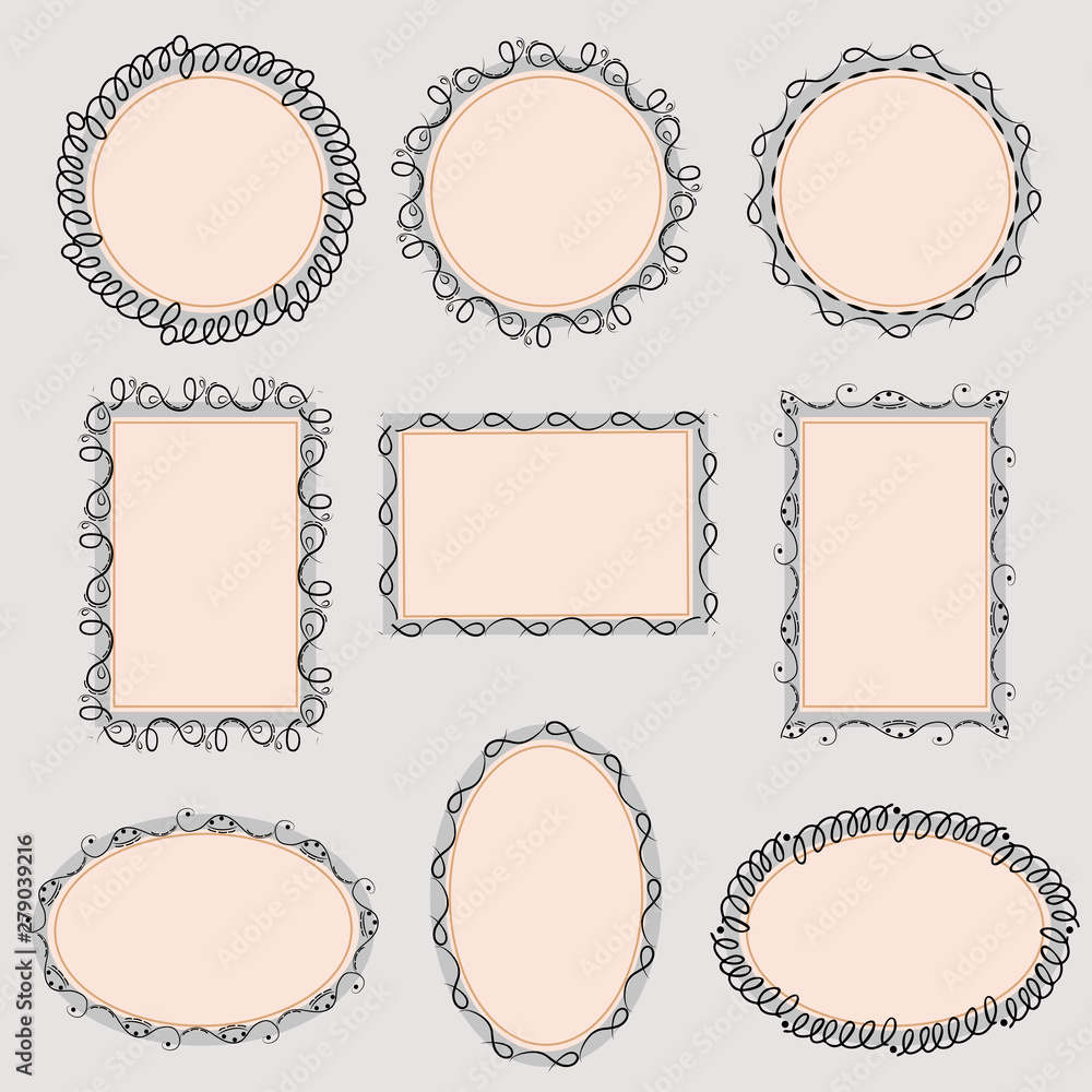 frames of various shapes with patterned design for your creativity frames of various shapes with patterned design for your creativity