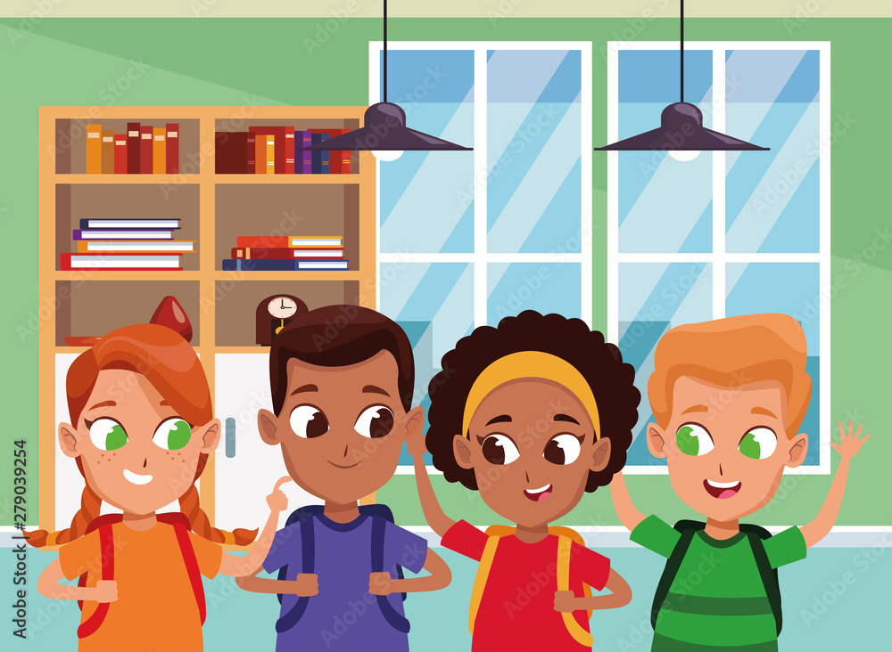 childhood cute school students cartoon childhood cute school students cartoon