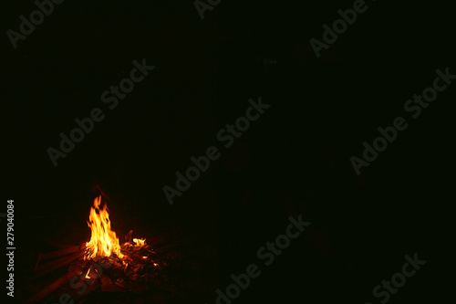 Fire in night