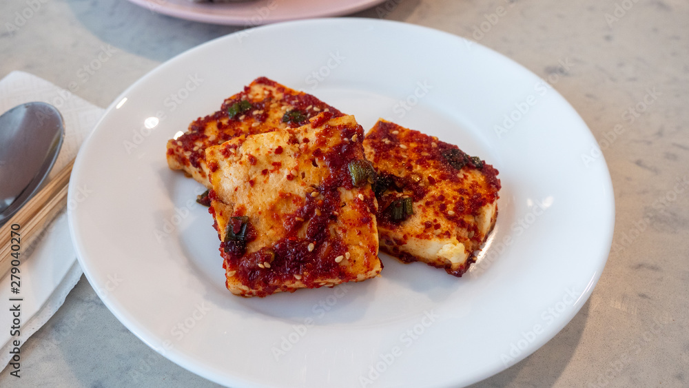 Stewed tofu side dish, Banchan Stewed tofu side dish, Banchan