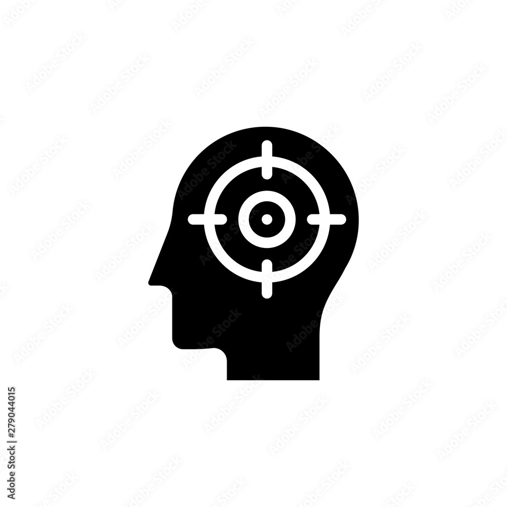 human, brain, focus icon. Simple glyph, flat vector of Mind process icons for UI and UX, website or mobile application human, brain, focus icon. Simple glyph, flat vector of Mind process icons for UI and UX, website or mobile application