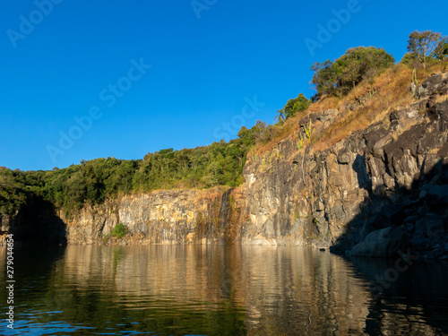 Rock cliff on Jaguari dam