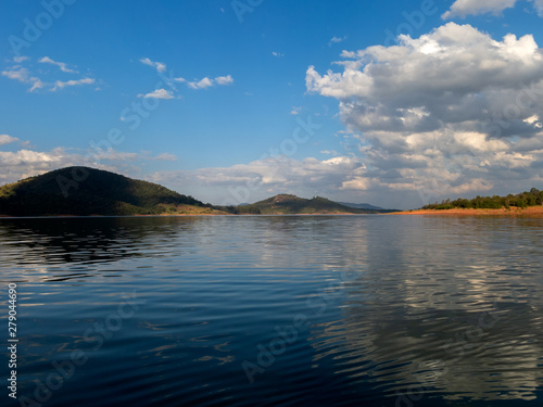 Jaguari dam seen from the water - canoeing