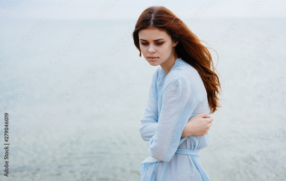 portrait of young woman on the beach portrait of young woman on the beach