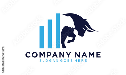 Bull and bear company logo