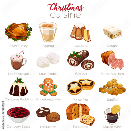 Christmas Cuisine Holiday Season Illustration