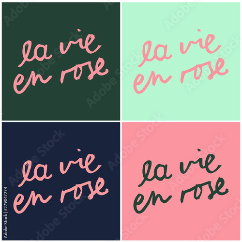 La Vie En Rose Coloured Vector