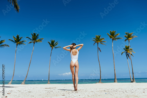 young woman on beach