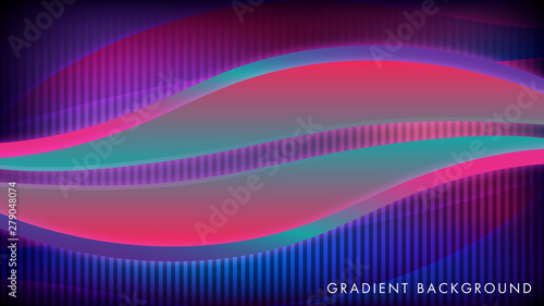 Gradient Abstract Background Cover with Retro Futurist Style