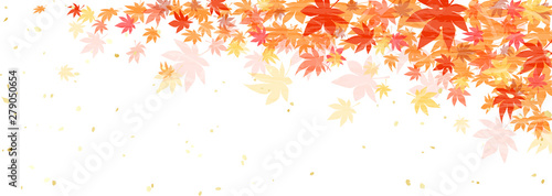 紅葉　和紙風テクスチャ