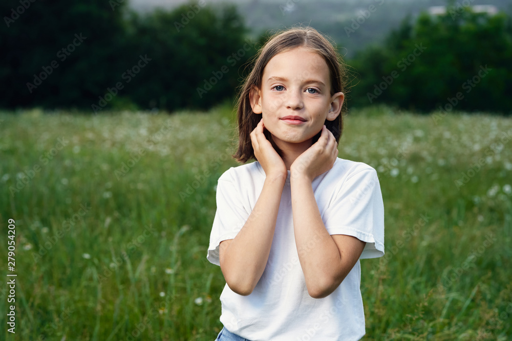 young smiling woman with perfect skin on face looking at camera young smiling woman with perfect skin on face looking at camera