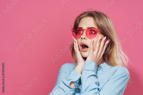 portrait of a girl in glasses