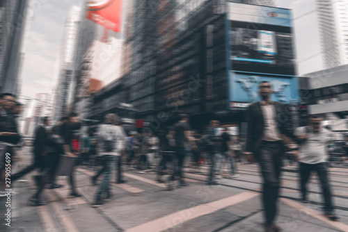 Wallpaper Mural Street Architecture and pedestrians in Hong Kong Torontodigital.ca