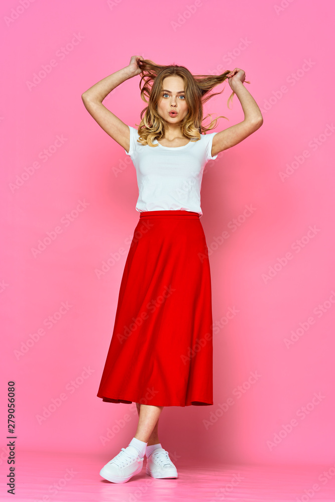 girl in a pink dress girl in a pink dress