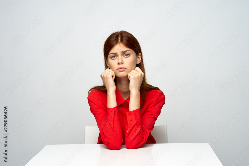 young smiling woman with perfect skin on face looking at camera young smiling woman with perfect skin on face looking at camera