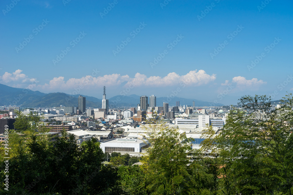 八幡山公園から見た静岡の町並み