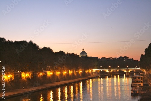 sunset over the trastevere