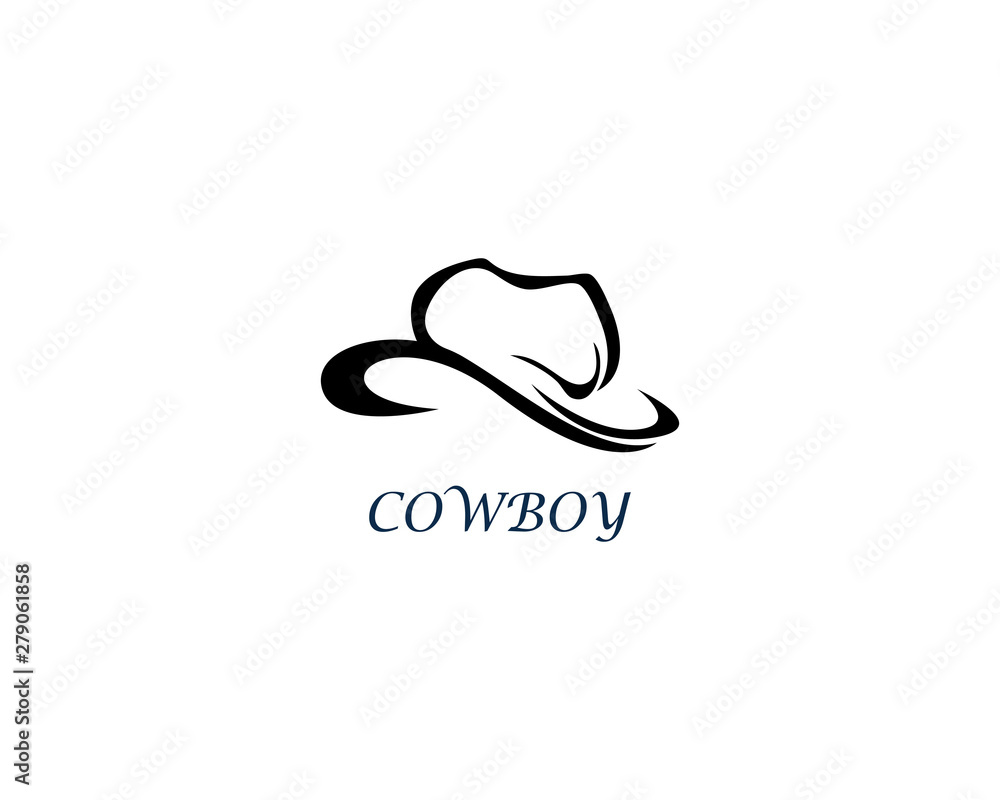 Cowboy hat logo template vector Cowboy hat logo template vector
