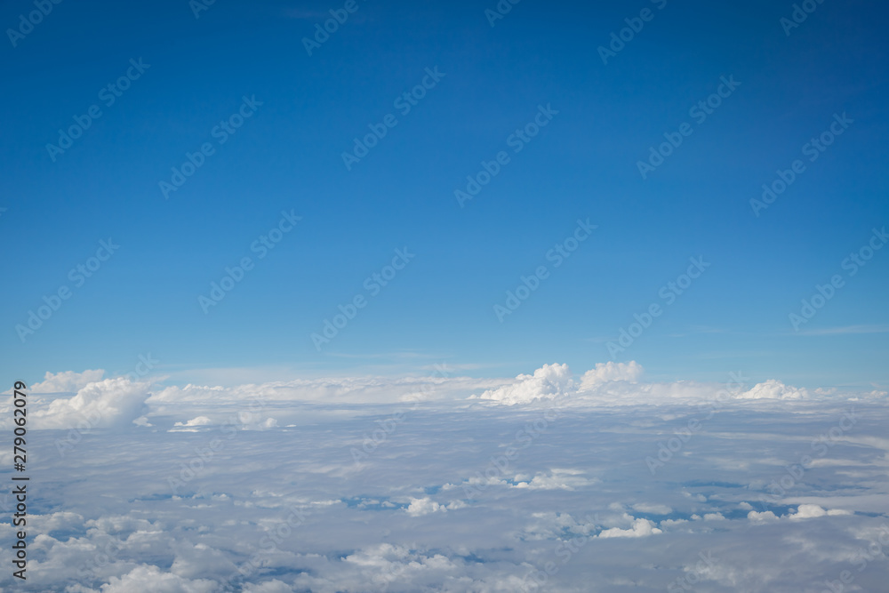 sky and clouds view from airplan