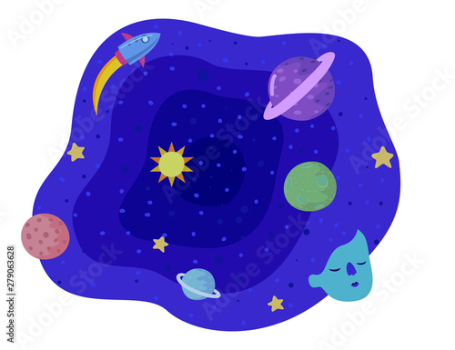 The imagine of girl who dream to be an astronaut