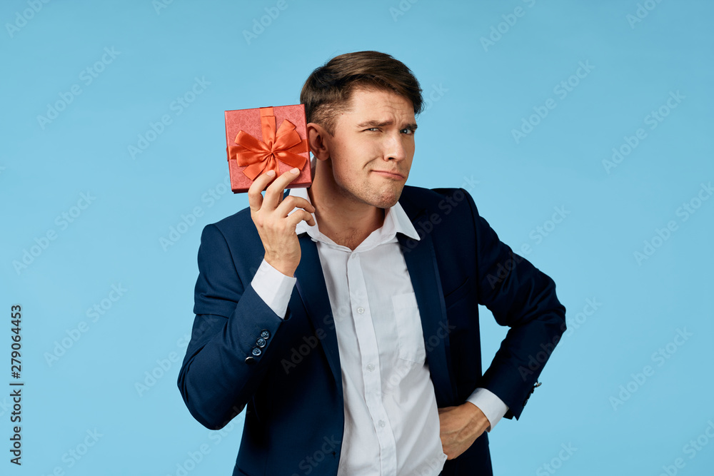 young business man with a gift young business man with a gift