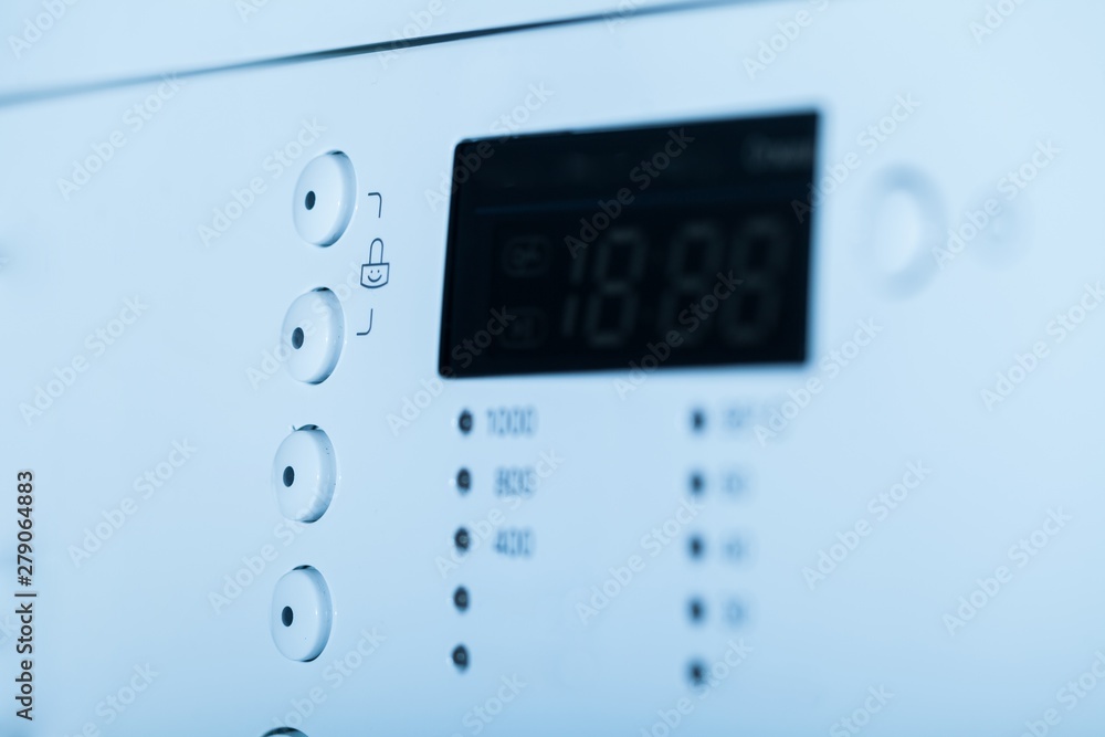 Closeup Of Washing Machine Control Panel Closeup Of Washing Machine Control Panel