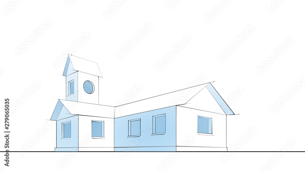 schematic drawing of the house
