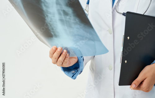 doctor looking at xray