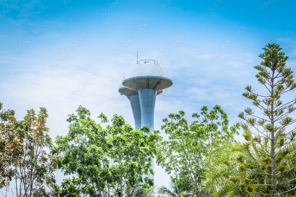 Water tower. Water towers, generally impounding water in residential areas, are also an important part of the water plant's production process. Water tower. Water towers, generally impounding water in residential areas, are also an important part of the water plant's production process.