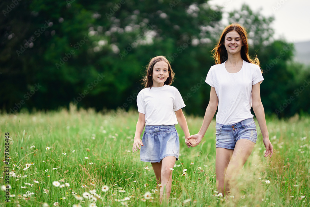 mother and daughter in the park