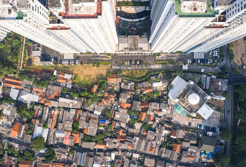 Housing in Jakarta downtown district, Indonesia capital city