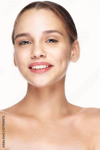 portrait of young woman with perfect skin