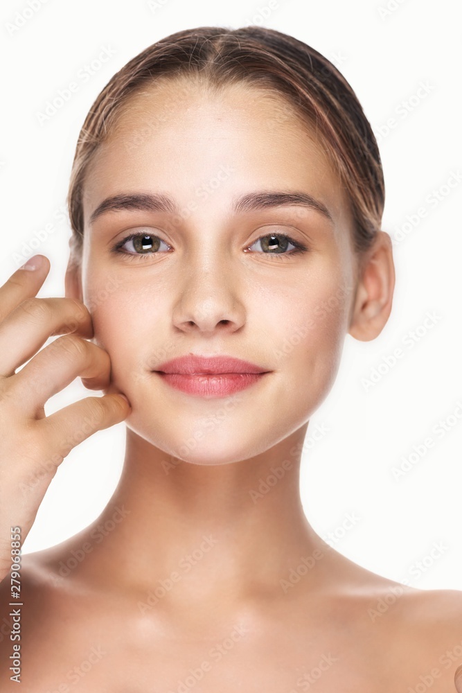 portrait of young woman with perfect skin