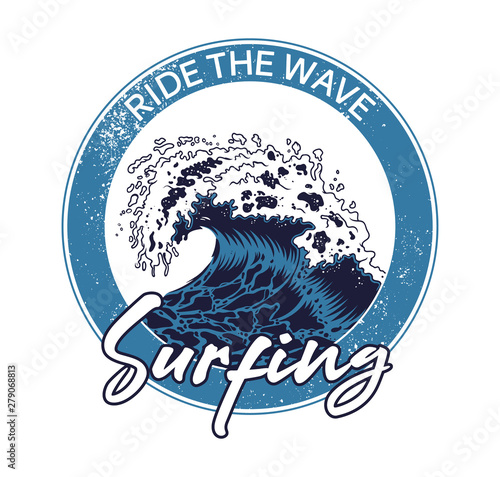 Big ocean sea blue tsunami wave 