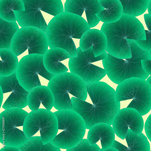 Lotus leaves hand draw watercolor imitation seamless pattern. Water lily leaf repeater background for gift wrap, wallpaper, textil, decoration or covers