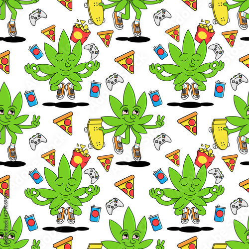 smiling happy isolated seamless pattern 