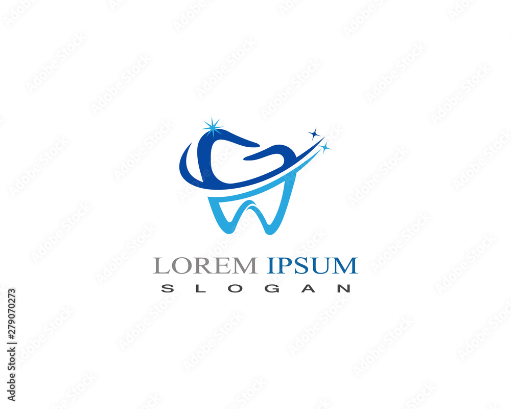 Dental care logo vector design element clinic