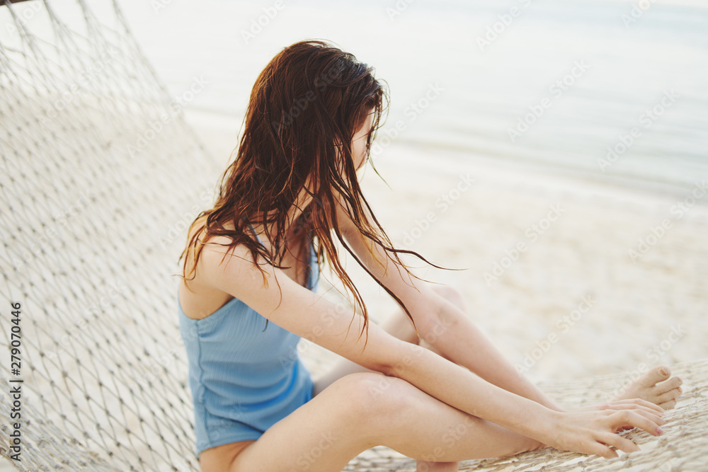 woman on the beach