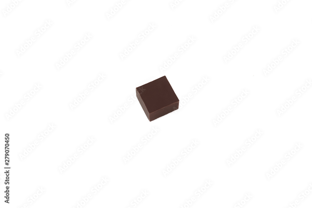 dark chocolate candy isolated on white background. dark chocolate candy isolated on white background.