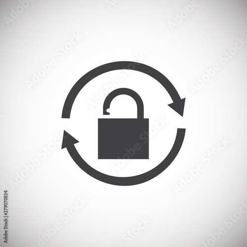 Smart lock icon on background for graphic and web design. Simple illustration. Internet concept symbol for website button or mobile app.