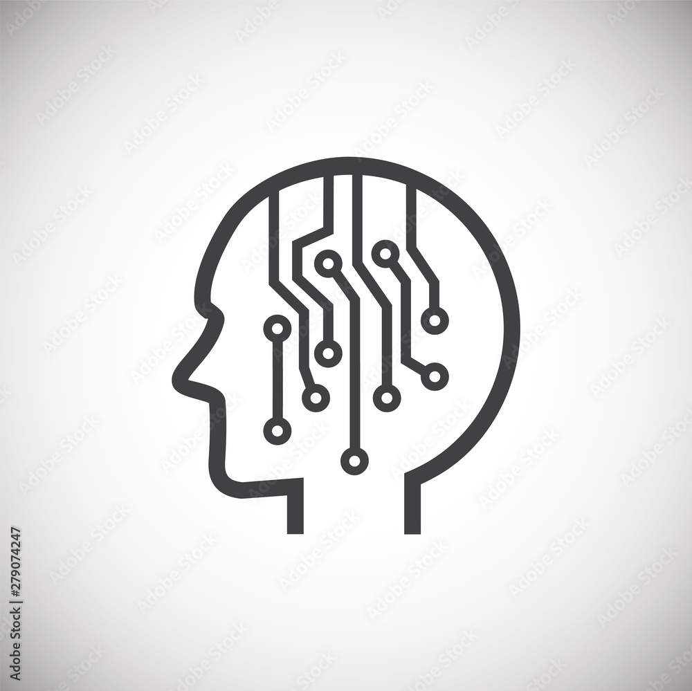 AI icon on background for graphic and web design. Simple illustration. Internet concept symbol for website button or mobile app. AI icon on background for graphic and web design. Simple illustration. Internet concept symbol for website button or mobile app.
