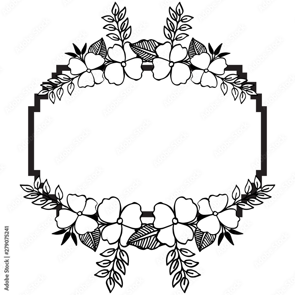 Naklejka premium Wedding invitation concept, beautiful and cute wreath frame. Vector