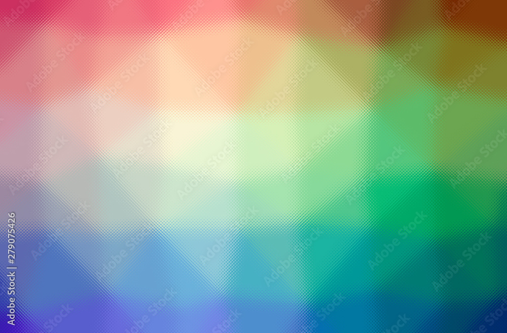 Abstract illustration of blue, yellow, green and red through the tiny glass background Abstract illustration of blue, yellow, green and red through the tiny glass background